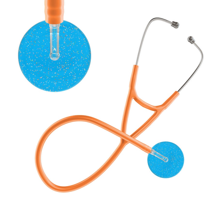 Ultrascope Single Stethoscope Twilight Cyan (CY) / Adult / Orange Twilight Cardiology Stethoscope