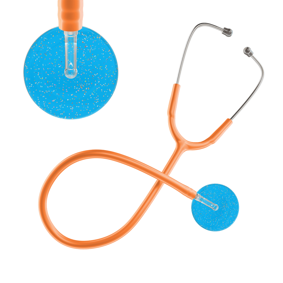 Ultrascope Single Stethoscope Twilight Cyan (CY) / Adult / Orange Light Twilight Stethoscope