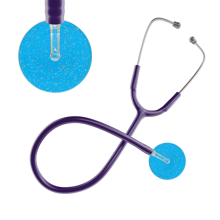 Ultrascope Single Stethoscope Twilight Cyan (CY) / Adult / Purple Light Twilight Stethoscope