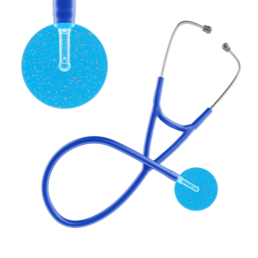 Ultrascope Single Stethoscope Twilight Cyan (CY) / Adult / Royal Blue Light Twilight Cardiology Stethoscope