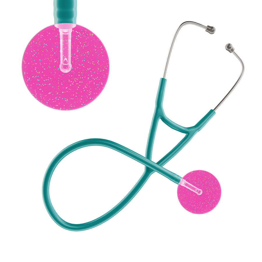 Ultrascope Single Stethoscope Twilight Hot Pink (HP) / Adult / Jade Light Twilight Cardiology Stethoscope