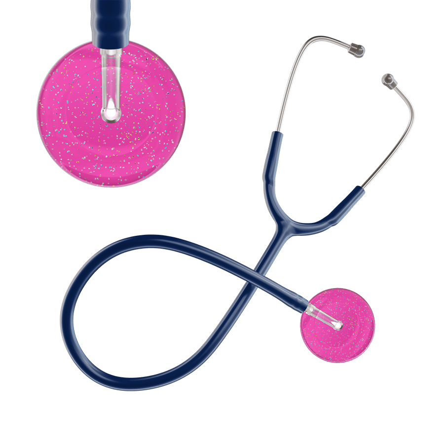 Ultrascope Single Stethoscope Twilight Hot Pink (HP) / Adult / Navy Light Twilight Stethoscope