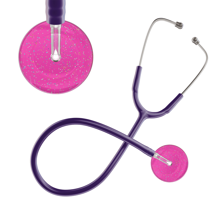 Ultrascope Single Stethoscope Twilight Hot Pink (HP) / Adult / Purple Light Twilight Stethoscope