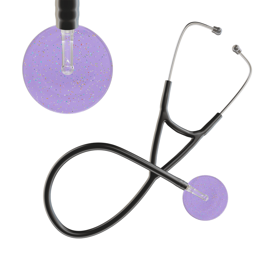 Ultrascope Single Stethoscope Twilight Lavender (LA) / Adult / Black Light Twilight Cardiology Stethoscope
