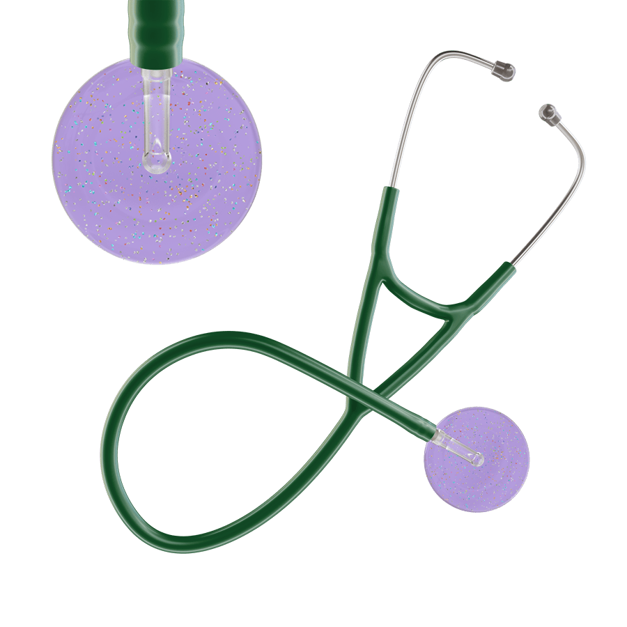 Ultrascope Single Stethoscope Twilight Lavender (LA) / Adult / Dark Green Light Twilight Cardiology Stethoscope
