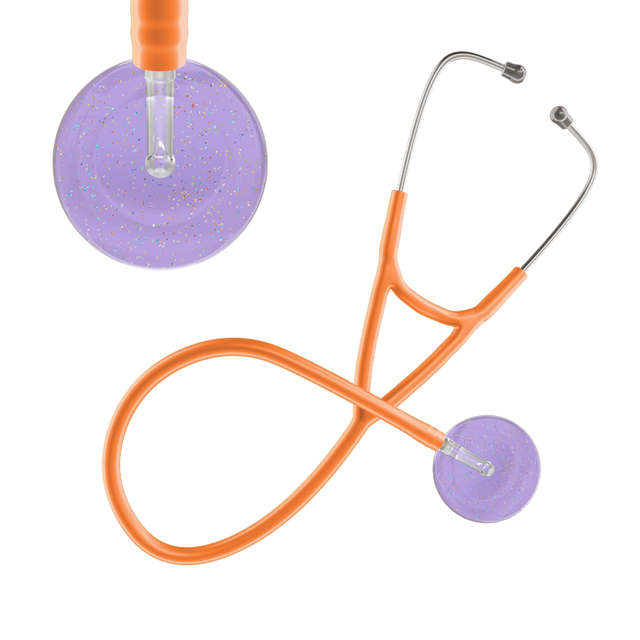 Ultrascope Single Stethoscope Twilight Lavender (LA) / Adult / Orange Light Twilight Cardiology Stethoscope