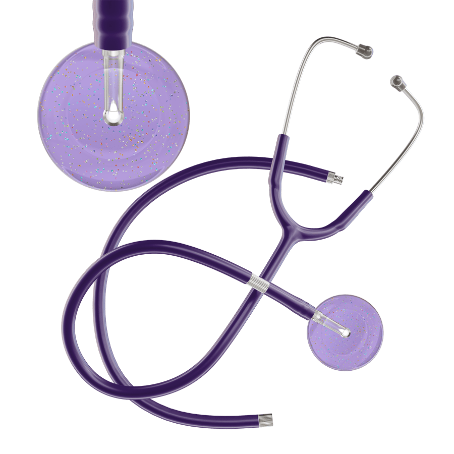 Ultrascope Single Stethoscope Twilight Lavender (LA) / Adult / Purple Extended Tubing Light Twilight Stethoscope