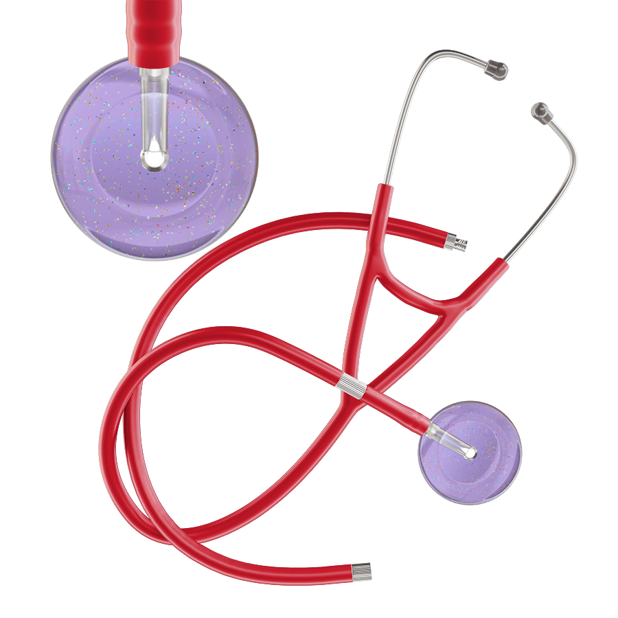 Ultrascope Single Stethoscope Twilight Lavender (LA) / Pediatric / Red Light Twilight Cardiology Stethoscope