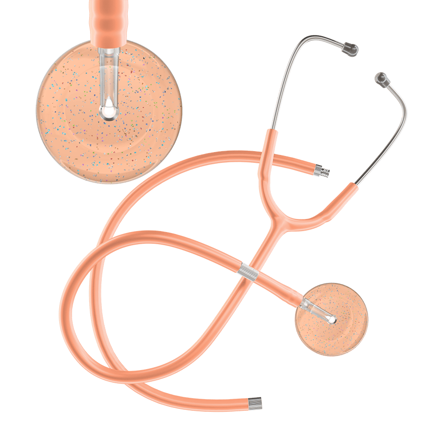 Ultrascope Single Stethoscope Twilight Peach (PE) / Adult / Peach Extended Tubing Light Twilight Stethoscope