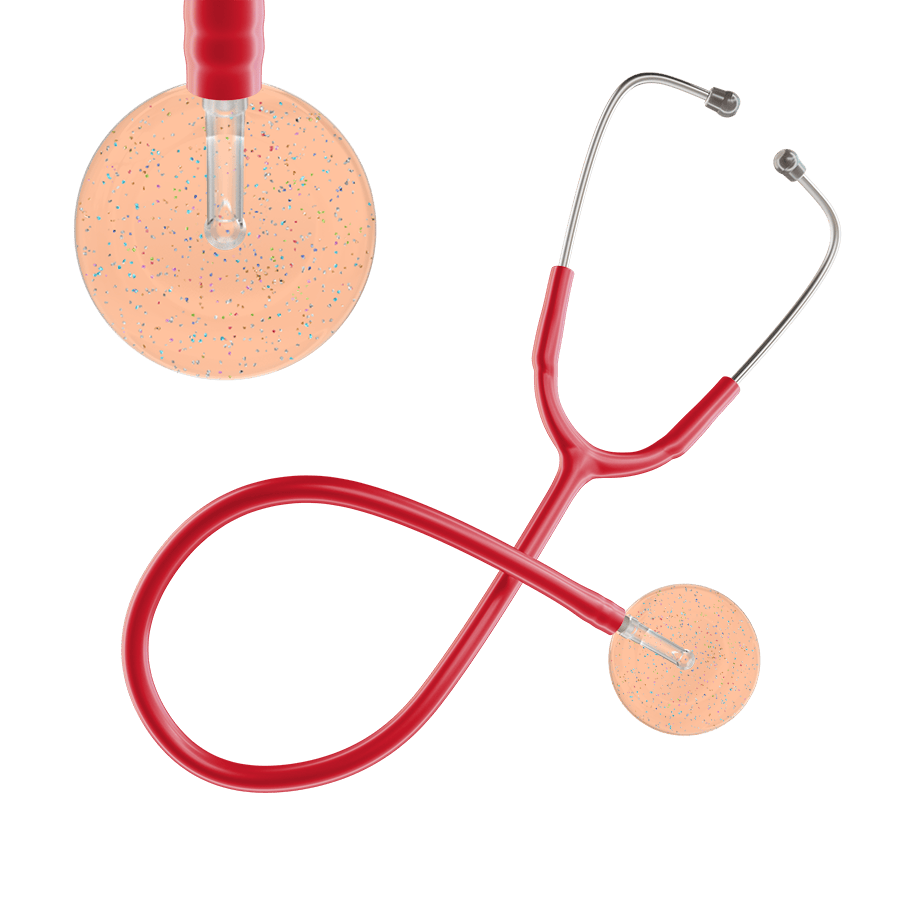 Ultrascope Single Stethoscope Twilight Peach (PE) / Adult / Red Light Twilight Stethoscope