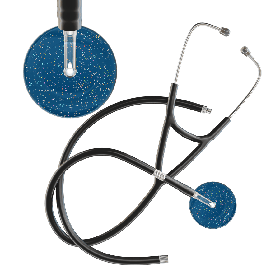 Ultrascope Single Stethoscope Twilight Steel Blue (SB) / Adult / Black Extended Tubing Dark Twilight Cardiology Stethoscope