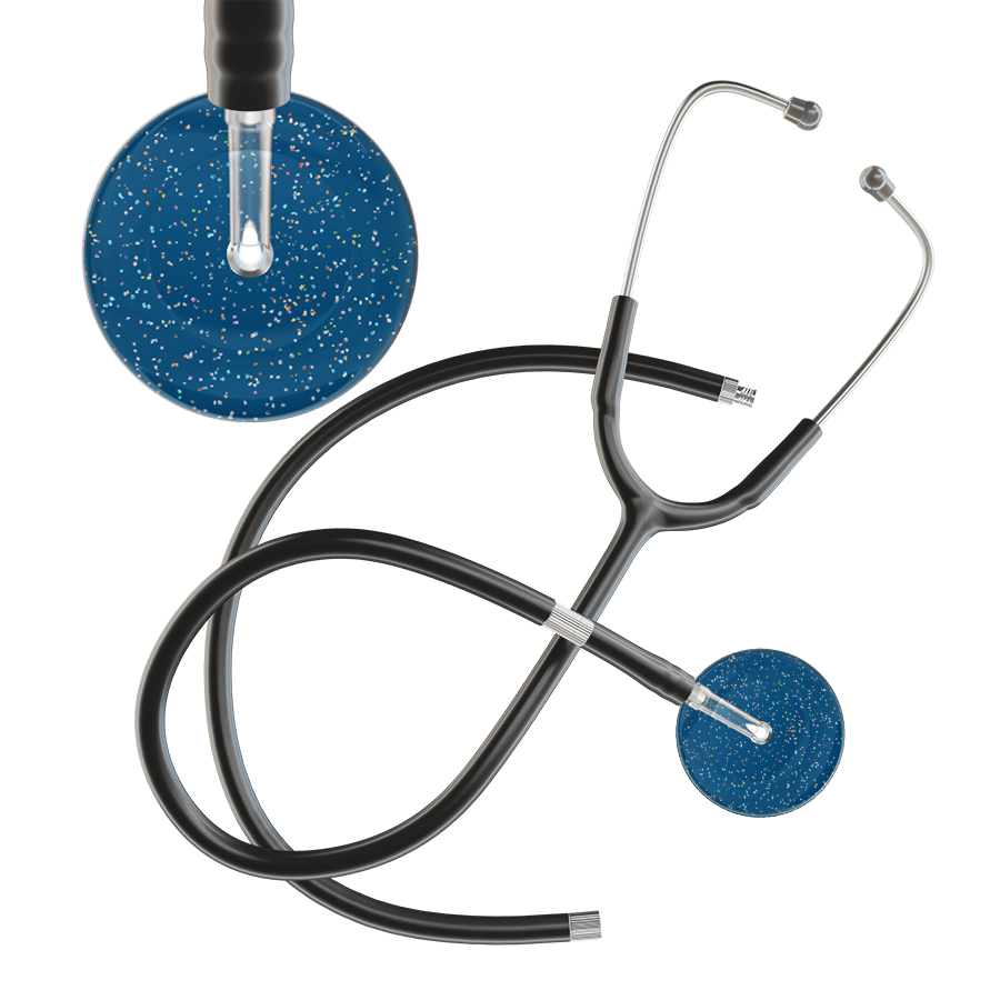 Ultrascope Single Stethoscope Twilight Steel Blue (SB) / Adult / Black Extended Tubing Dark Twilight Stethoscope