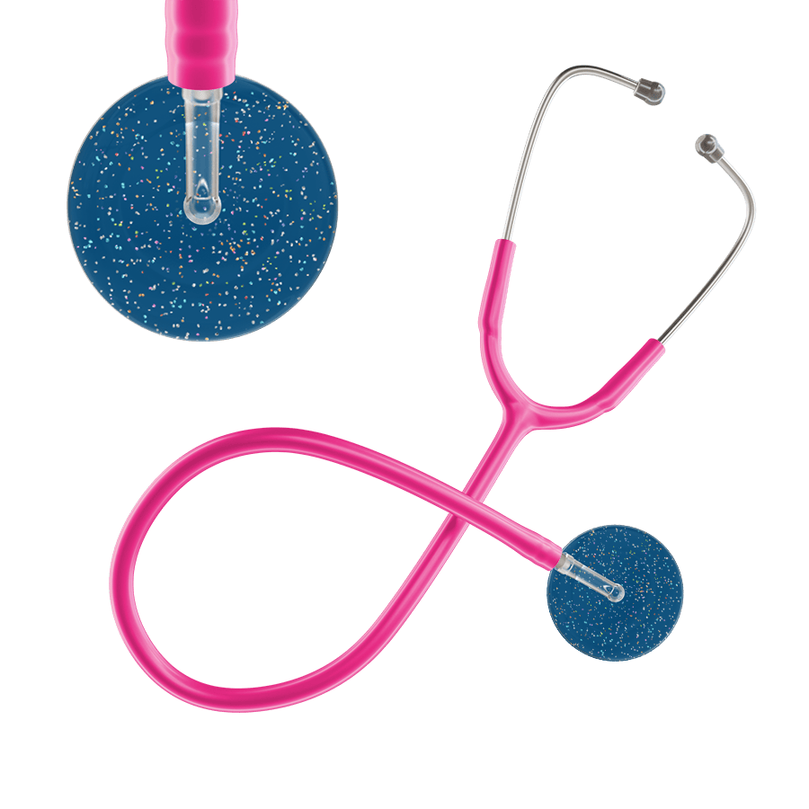 Ultrascope Single Stethoscope Twilight Steel Blue (SB) / Adult / Hot Pink Dark Twilight Stethoscope