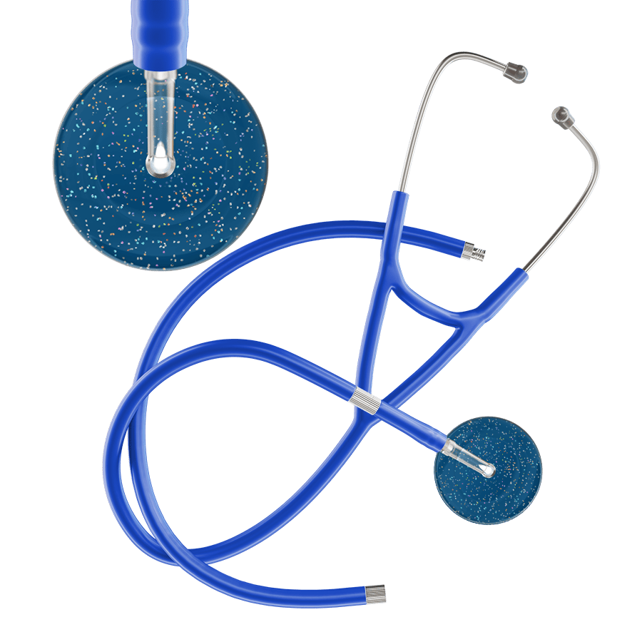 Ultrascope Single Stethoscope Twilight Steel Blue (SB) / Adult / Royal Blue Extended Tubing Dark Twilight Cardiology Stethoscope