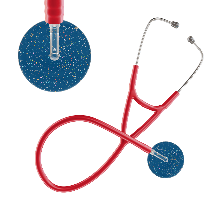 Ultrascope Single Stethoscope Twilight Steel Blue (SB) / Adult / Red Dark Twilight Cardiology Stethoscope