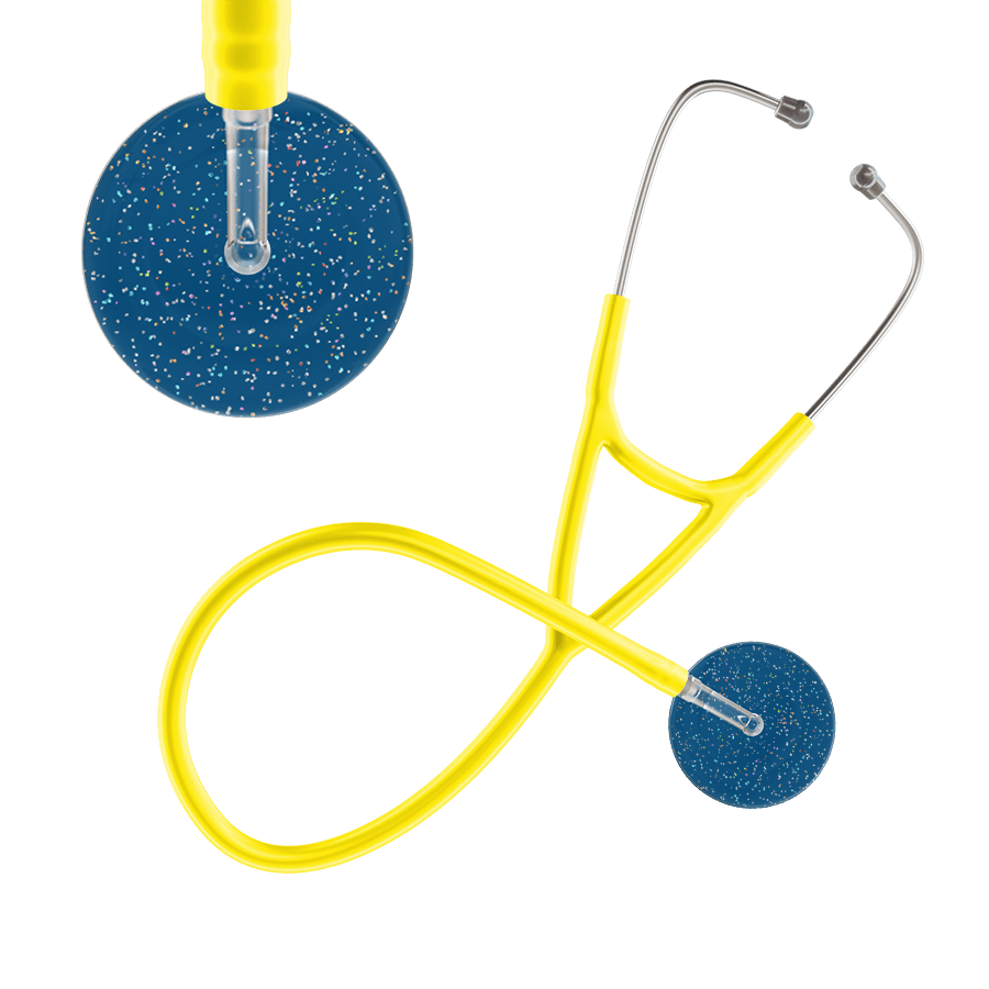 Ultrascope Single Stethoscope Twilight Steel Blue (SB) / Adult / Yellow Dark Twilight Cardiology Stethoscope