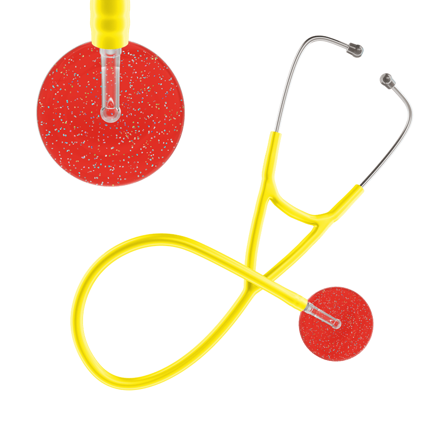 Ultrascope Single Stethoscope Twilight Red (RD) / Adult / Yellow Dark Twilight Cardiology Stethoscope