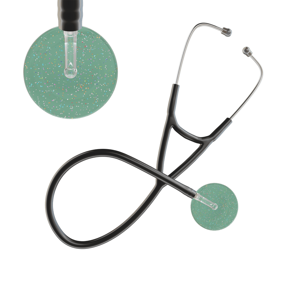Ultrascope Single Stethoscope Twilight Sage (SG) / Adult / Black Light Twilight Cardiology Stethoscope