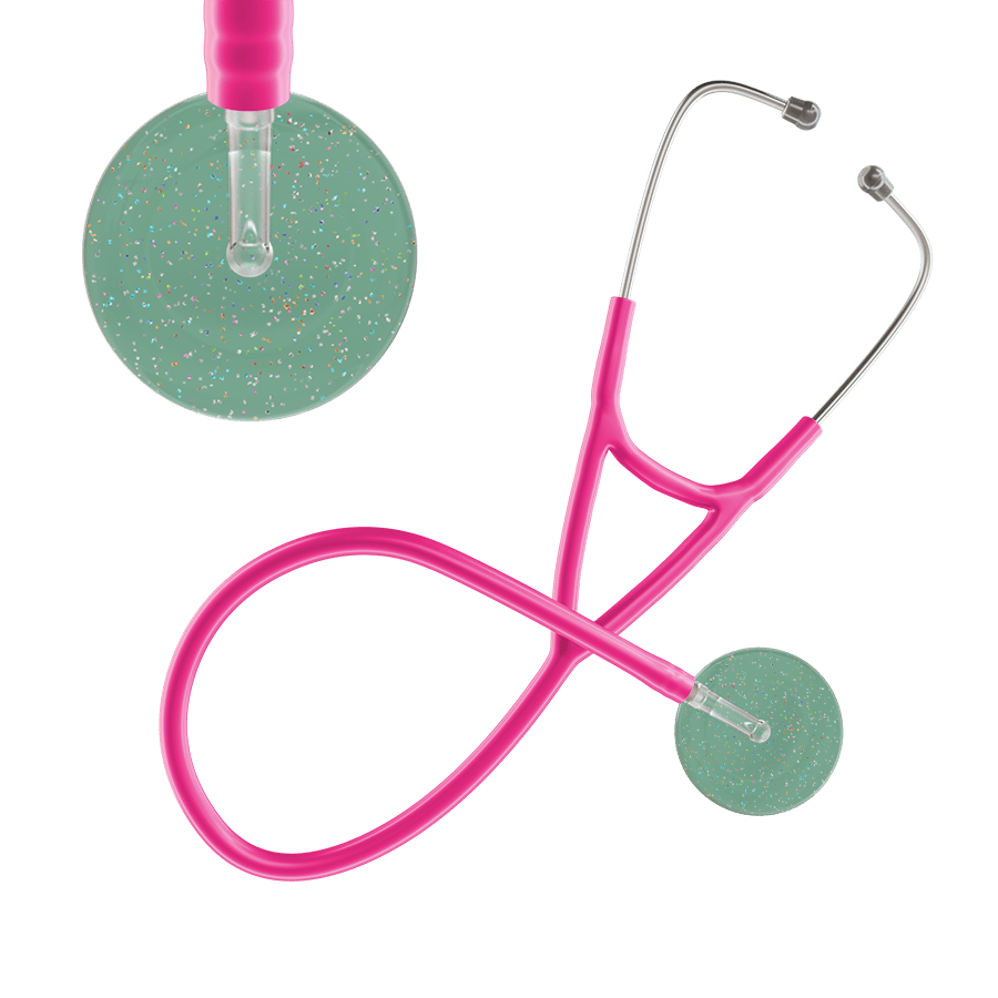 Ultrascope Single Stethoscope Twilight Sage (SG) / Adult / Hot Pink Light Twilight Cardiology Stethoscope