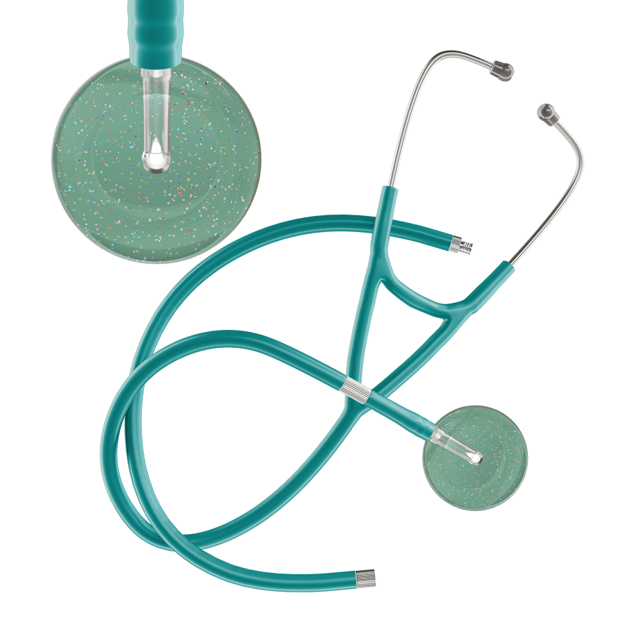 Ultrascope Single Stethoscope Twilight Sage (SG) / Adult / Jade Extended Tubing Light Twilight Cardiology Stethoscope