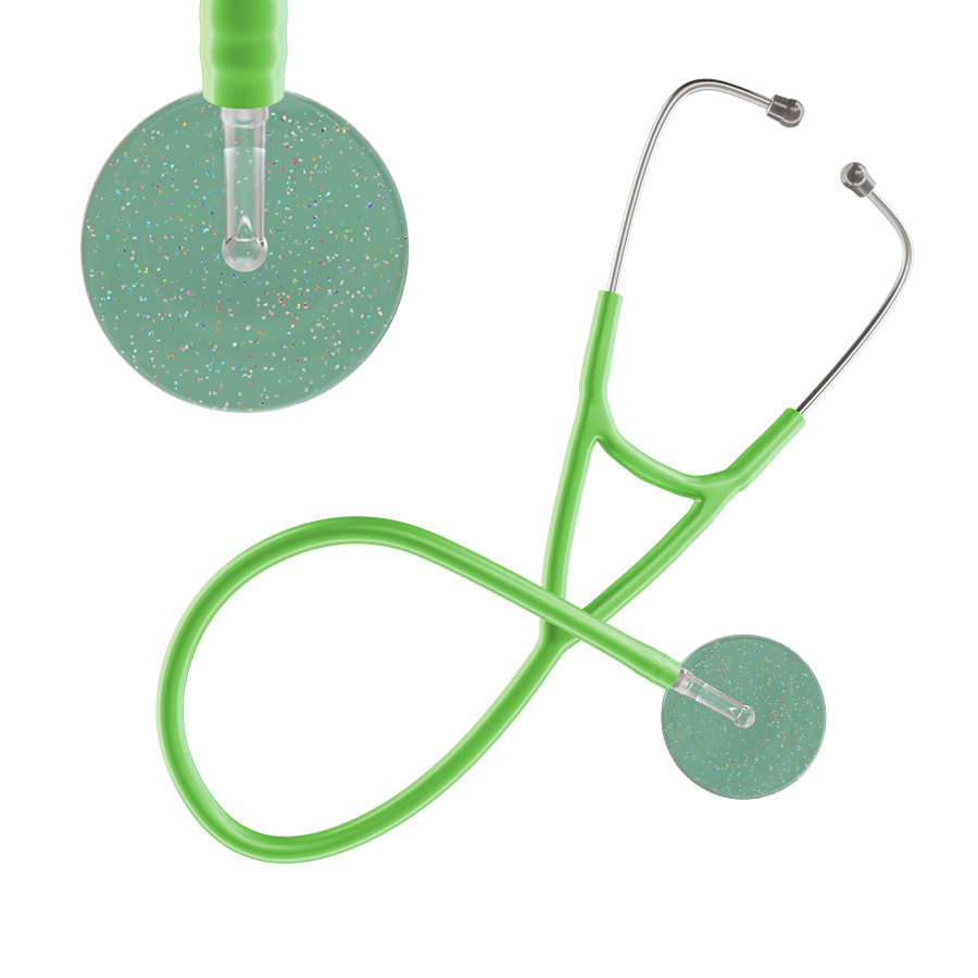 Ultrascope Single Stethoscope Twilight Sage (SG) / Adult / Lime Green Light Twilight Cardiology Stethoscope