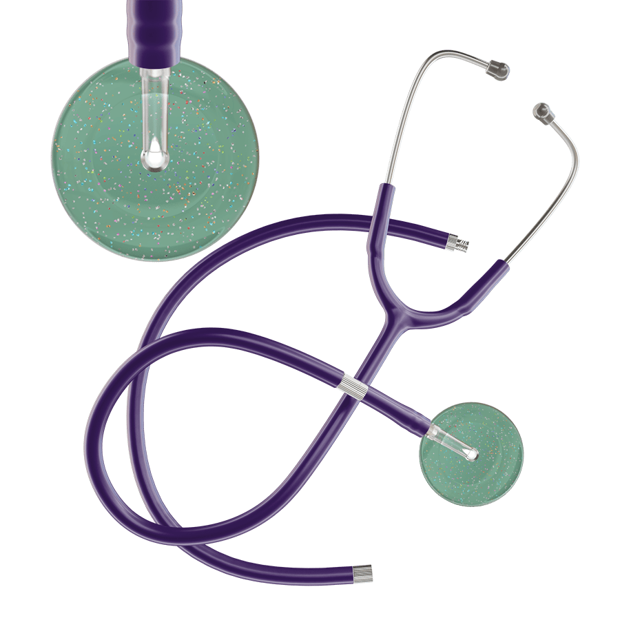 Ultrascope Single Stethoscope Twilight Sage (SG) / Adult / Purple Extended Tubing Light Twilight Stethoscope