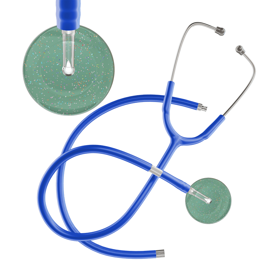 Ultrascope Single Stethoscope Twilight Sage (SG) / Adult / Royal Blue Extended Tubing Light Twilight Stethoscope