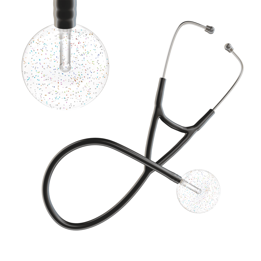 Ultrascope Single Stethoscope Twilight White (WH) / Adult / Black Light Twilight Cardiology Stethoscope