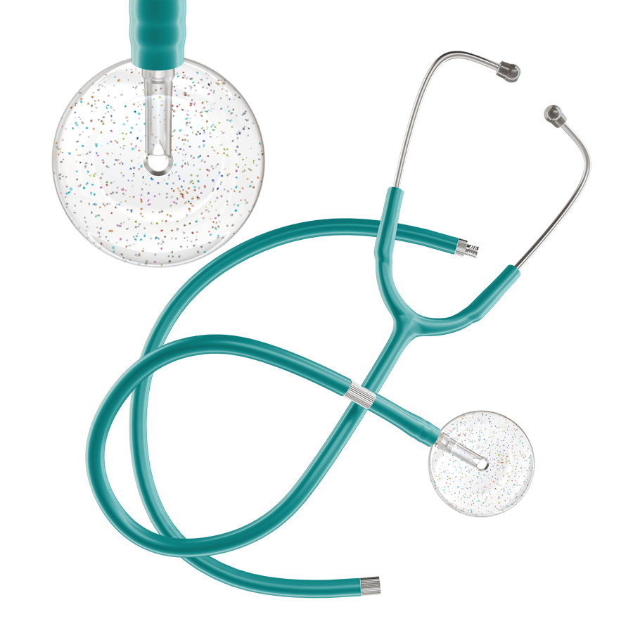 Ultrascope Single Stethoscope Twilight White (WH) / Adult / Jade Extended Tubing Light Twilight Stethoscope