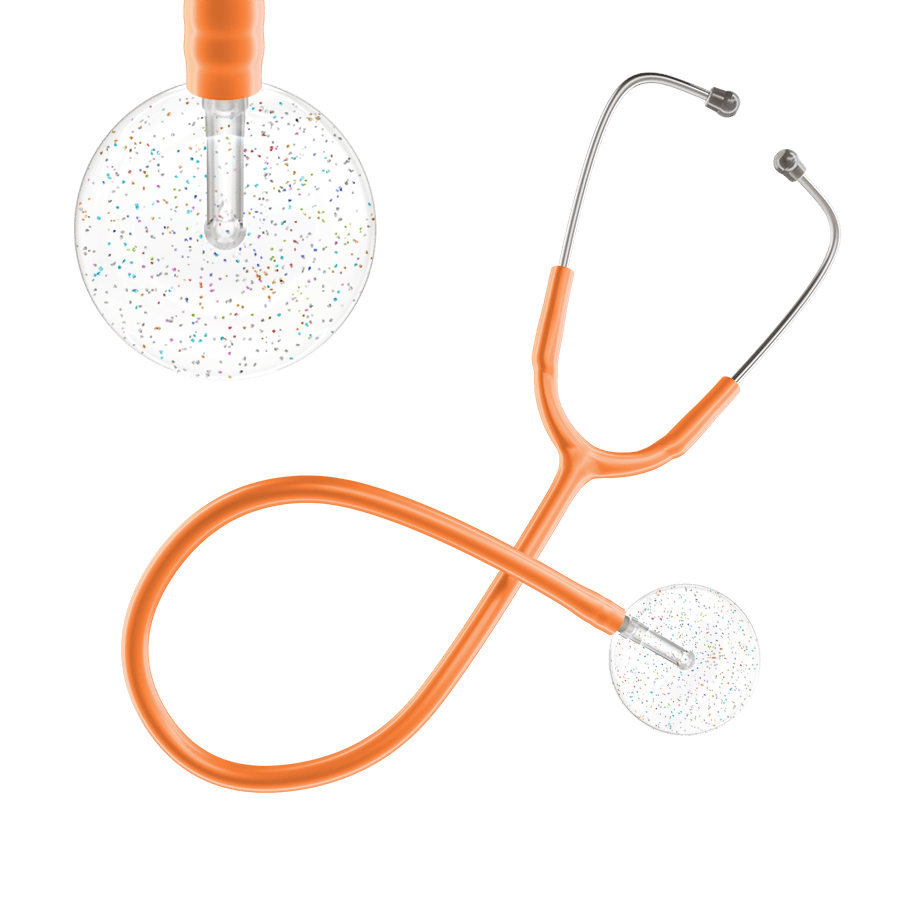 Ultrascope Single Stethoscope Twilight White (WH) / Adult / Orange Light Twilight Stethoscope