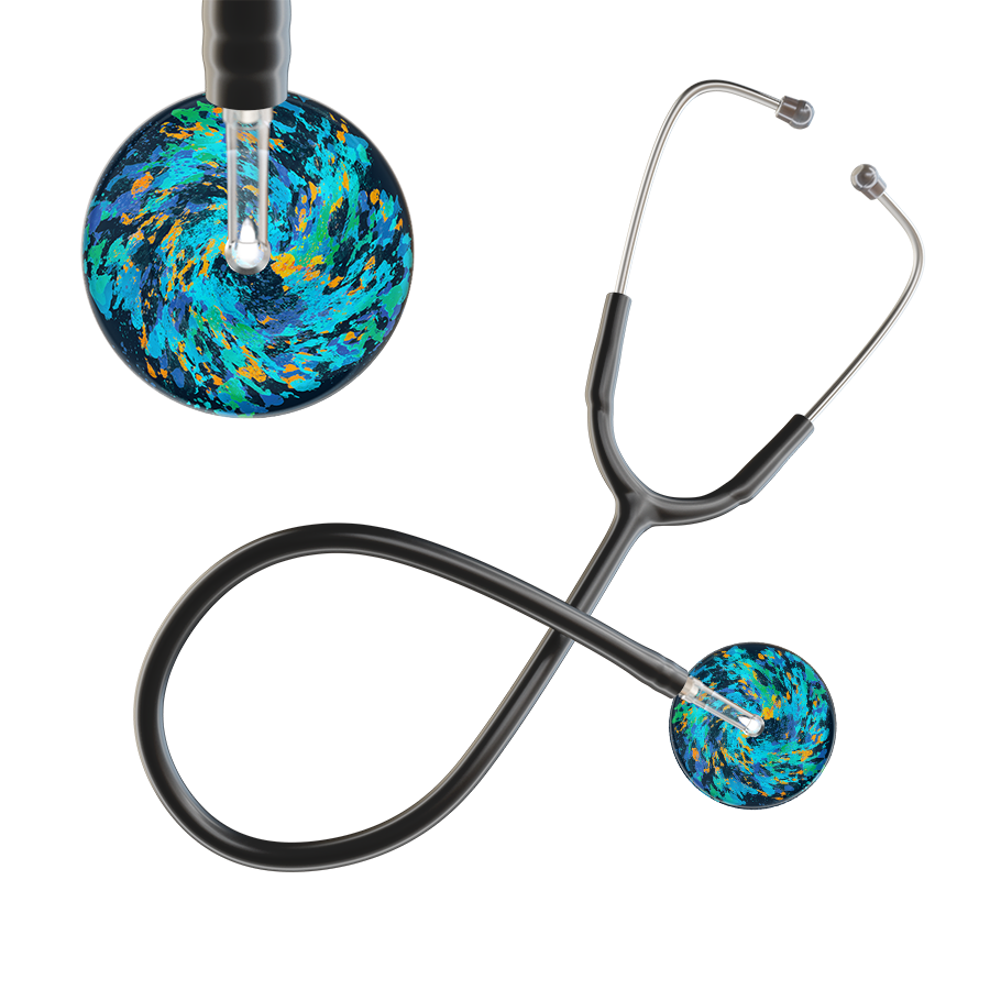 Ultrascope Single Stethoscope Sapphire Galaxy / Pediatric / Black Sapphire Galaxy Stethoscope