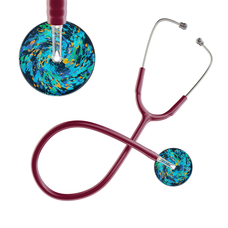 Ultrascope Single Stethoscope Sapphire Galaxy / Pediatric / Burgundy Sapphire Galaxy Stethoscope