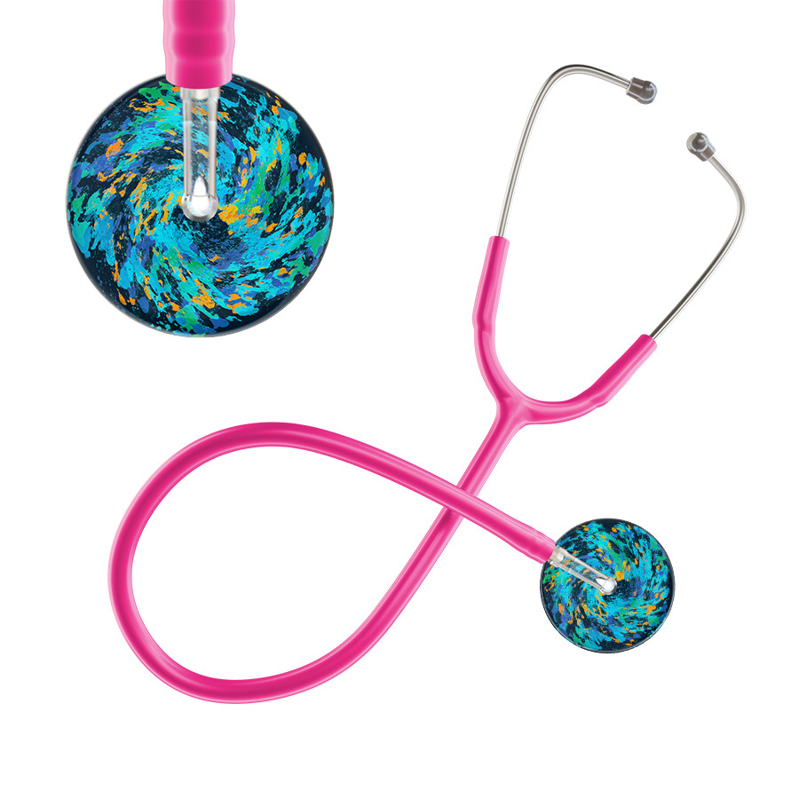 Ultrascope Single Stethoscope Sapphire Galaxy / Pediatric / Hot Pink Sapphire Galaxy Stethoscope