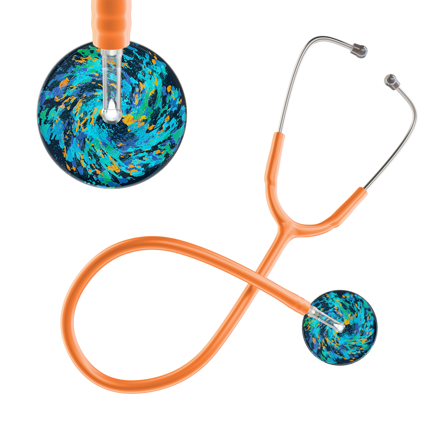Ultrascope Single Stethoscope Sapphire Galaxy / Adult / Orange Sapphire Galaxy Stethoscope