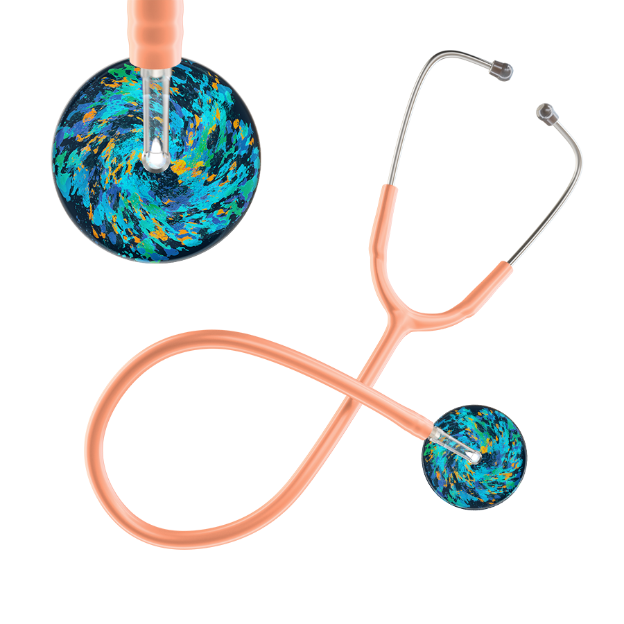 Ultrascope Single Stethoscope Sapphire Galaxy / Adult / Peach Sapphire Galaxy Stethoscope