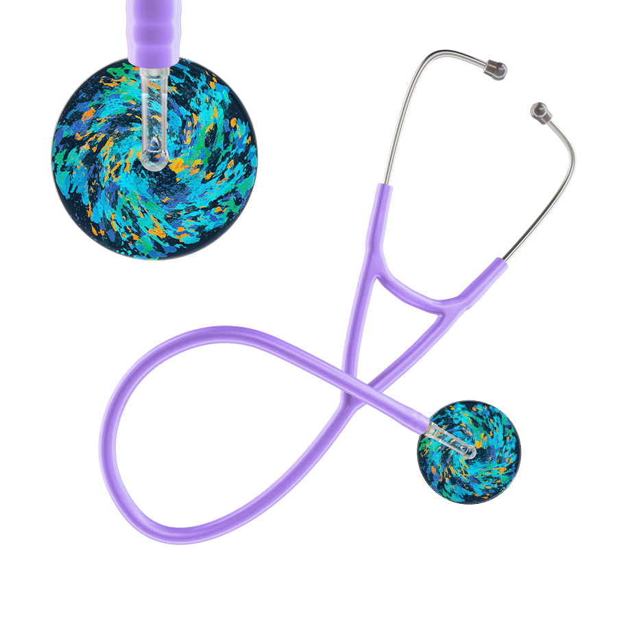 Ultrascope Single Stethoscope Sapphire Galaxy / Adult / Lavender Sapphire Galaxy Cardiology Stethoscope