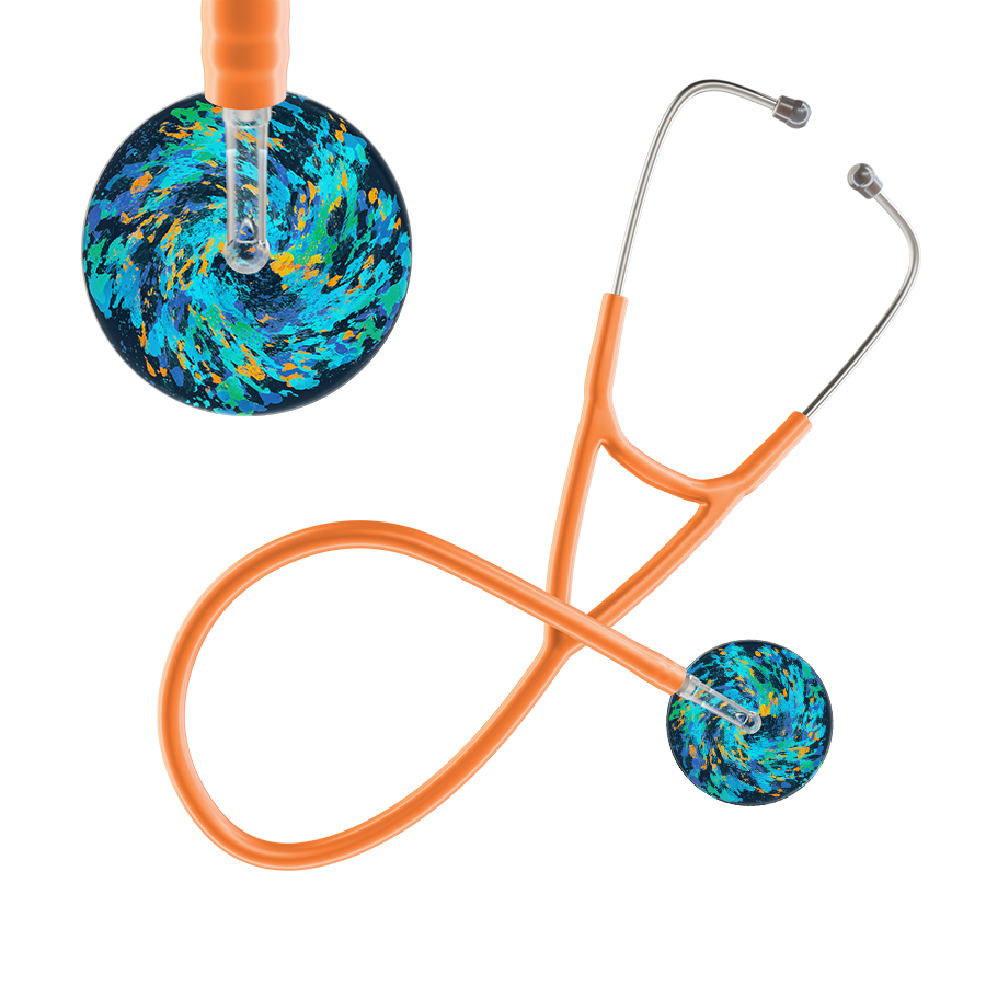 Ultrascope Single Stethoscope Sapphire Galaxy / Adult / Orange Sapphire Galaxy Cardiology Stethoscope