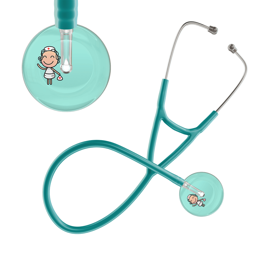 Ultrascope Single Stethoscope Robin's Egg F2 Cartoon Nurse / Adult / Jade Cartoon Nurse F2 Skin Cardiology Stethoscope