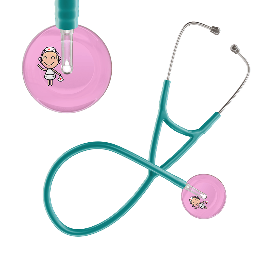Ultrascope Single Stethoscope Light Pink F2 Cartoon Nurse / Adult / Jade Cartoon Nurse F2 Skin Cardiology Stethoscope
