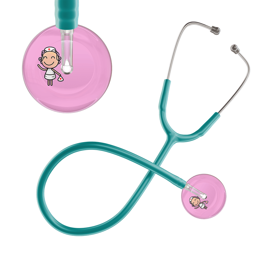 Ultrascope Single Stethoscope Light Pink F2 Cartoon Nurse / Adult / Jade Cartoon Nurse F2 Skin Stethoscope
