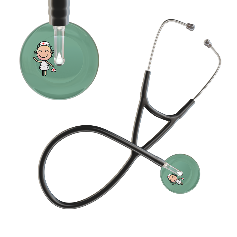 Cartoon Nurse F2 Skin Cardiology Stethoscope