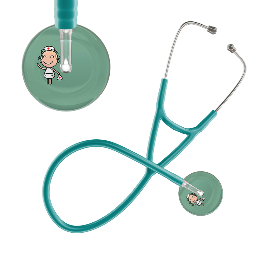 Ultrascope Single Stethoscope Sage F2 Cartoon Nurse / Adult / Jade Cartoon Nurse F2 Skin Cardiology Stethoscope