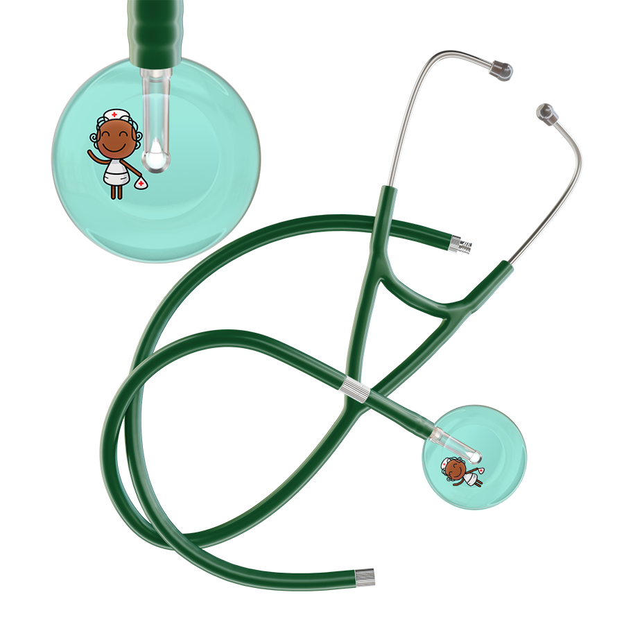 Cartoon Nurse F4 Skin Cardiology Stethoscope