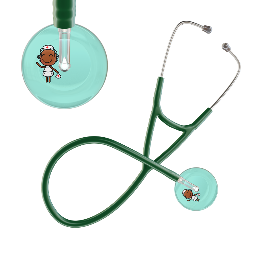 Cartoon Nurse F4 Skin Cardiology Stethoscope