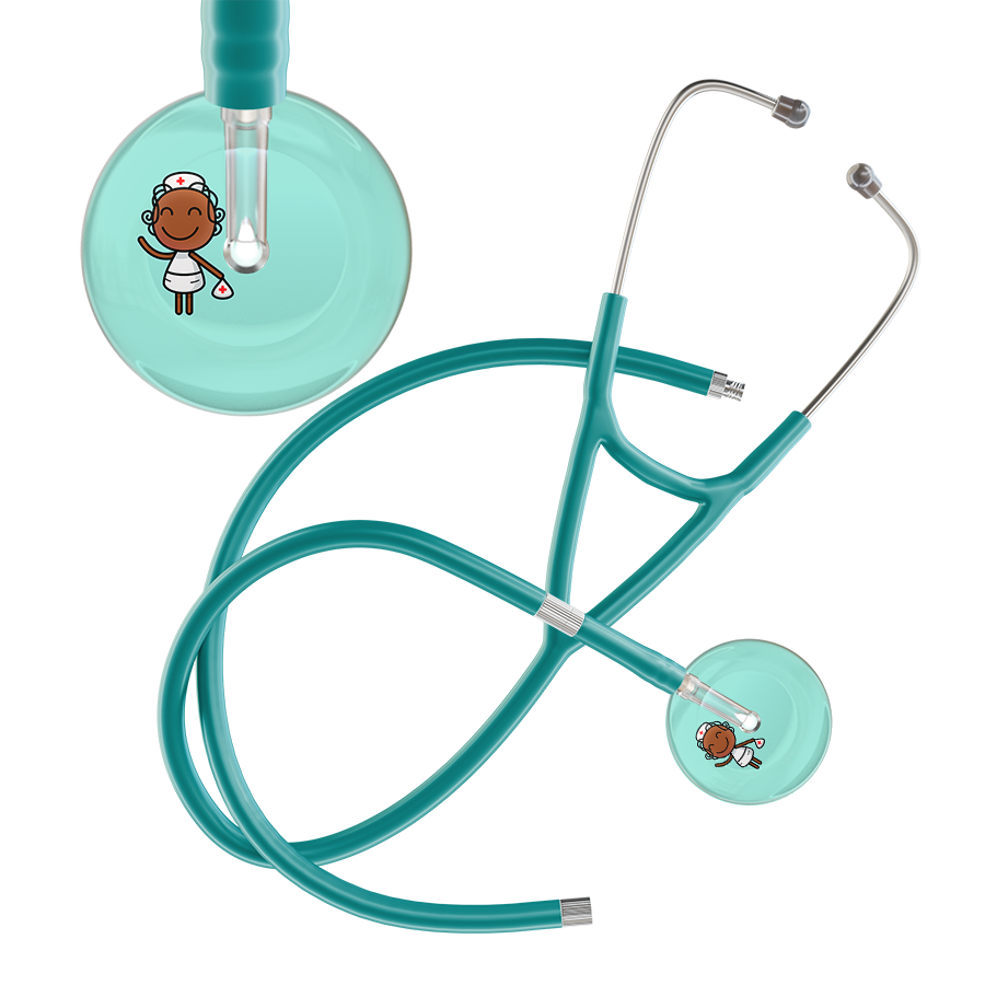 Cartoon Nurse F4 Skin Cardiology Stethoscope