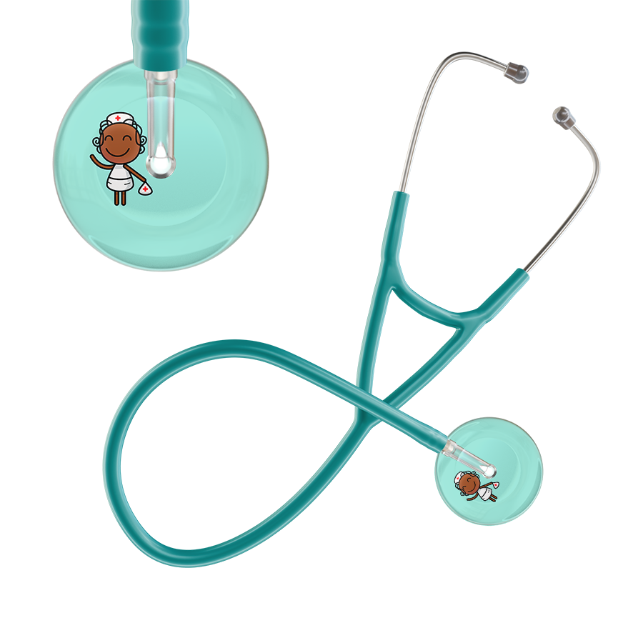 Cartoon Nurse F4 Skin Cardiology Stethoscope