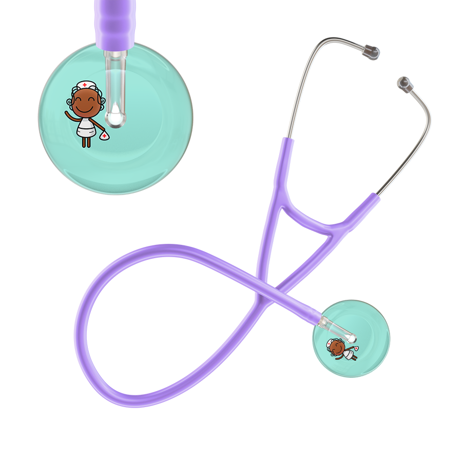 Cartoon Nurse F4 Skin Cardiology Stethoscope