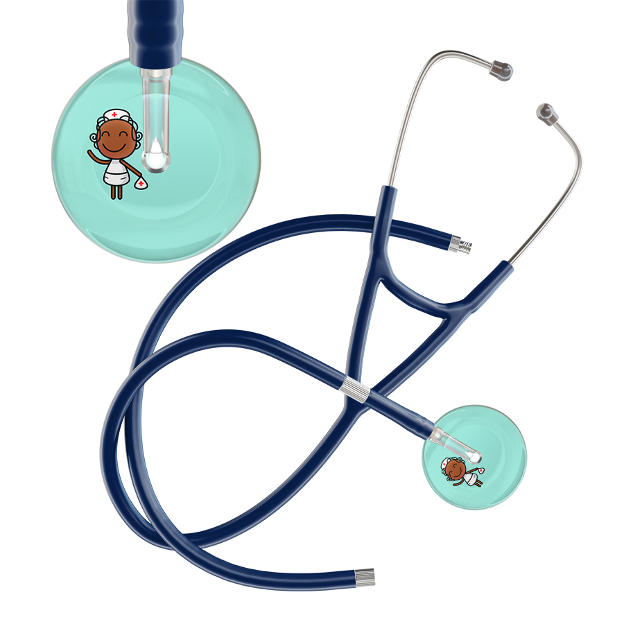 Cartoon Nurse F4 Skin Cardiology Stethoscope