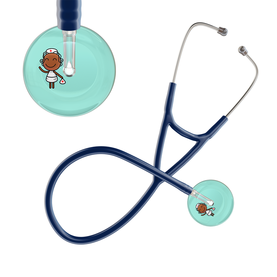 Cartoon Nurse F4 Skin Cardiology Stethoscope