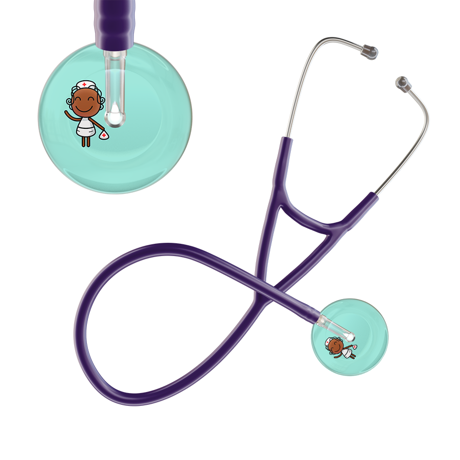 Cartoon Nurse F4 Skin Cardiology Stethoscope